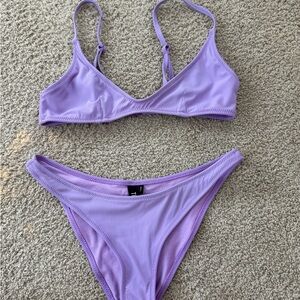 triangl swimwear Lilac Ribbed Bikini Set
